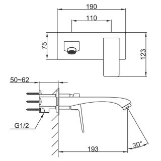 Смеситель для раковины Frap F1276 хром